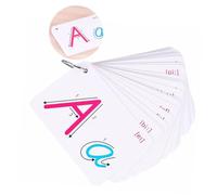 Toyvian 2 Sets Colorful Double-sided Letter Cards for Early Literacy Learning Educational Portable Smooth Texture Visual Flash Cards for Boys