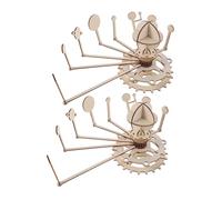 Toyvian 2 Sets DIY Wooden Solar System Model Kit with Nine Planets Puzzle Stem Science for Boys and Educational Home Classroom Learning Teaching