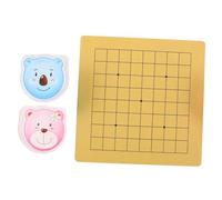 Toyvian 2 Sets Dual Sided Cartoon Bear Go Game for Miniature Chess Board with Line Plastic Stones Educational Chinese Go Game for Beginners and Intermediate Players Travel Friendly Gift