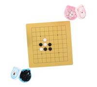 Toyvian 2 Sets Go Game Double Sided Weiqi Chess Board with Portable Plastic Stones for Family Bonding and Cognitive Development