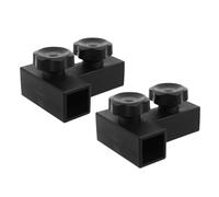 Toyvian 2 Sets Grooming Table Arm Three Way Connector Clamp for Dogs | Plastic and Iron Build, Black Finish, Salon or Home Use, Easy Install, Stable Tube Adapter