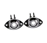 Toyvian 2 Sets Guitar Input Jack Plates for Electric Guitar Socket Plates for Replacement Gear