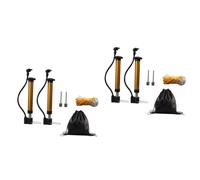 Toyvian 2 Sets Hand Air Tire Pump Set Lightweight Portable Basketball Bike Inflator with Dismountable Tube High Temperature Resistance Pedal Design for Inflatables Sports Balls