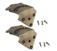 Toyvian 2 Sets Mandolin Tailpiece Replacement 8-String Cast Metal Tail Piece with Screws for Mandolin Musical Instrument Accessories in Bronze Textured Pattern