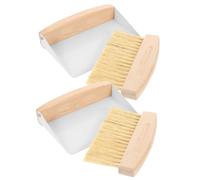 Toyvian 2 Sets Mini Cleaning Brush and Dustpan Small Lightweight Keyboard Sweep Broom for Detailed Desktop and Computer Dust Removal Portable Cleaning Tool for Reach Spaces Pack