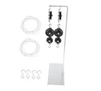 Toyvian 2 Sets Pulley Block Physics Experiment Equipment Versatile Single Double Pulley System with Bracket for Middle School Science Projects and Collaborative Learning