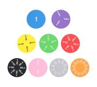 Toyvian 2 Sets Round Fraction Trays Educational Resources for Maths Learning Easy-read Fractions Compact EVA for Primary School Math Practice Random Color