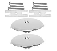 Toyvian 2 Sets Single Hole Bathtub Drain Stopper Kit with Screw, Chrome Overflow Drain Cover Replacement for Bathroom Tub Repair and Maintenance