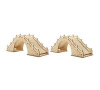 Toyvian 2 Sets Wooden Arch Bridge DIY Science Project Kit for Educational Stem Hands Assembly Craft for Boys Desktop Experiment Plaything for Year Old