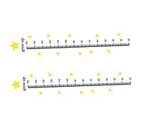Toyvian 2 Sheets Kids Growth Chart Height Sticker Wall Decals Star Design Full Colour PVC for Decorating Kindergartens and Bedrooms with Fine Picture Quality