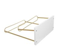 Toyvian 2-tier Headband Storage Organizer with Tray, Versatile Jewelry Display Stand for Necklaces and Sunglasses, Stylish Iron and Plastic Hairband Holder for Vanity or Home