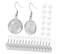 Toyvian 20 Pairs DIY Sublimation Wire Hook Earrings for Jewelry Making Smooth Surface Unfinished Dangle Pendants Comfortable Touch for Craft Projects and Designs