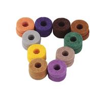 Toyvian 20 Pcs Cotton Cymbal Felt Washers Drum Strap Button Pads Providing Protection Effect and Buffer for Cymbals and Instruments Suitable for Drumming Practice and Replacement