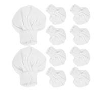 Toyvian 20 Pcs Little Chef Hats - Mini Doll Headwear Tiny Craft Hats for DIY Projects - Miniature Dollhouse Accessories for Doll Bakers