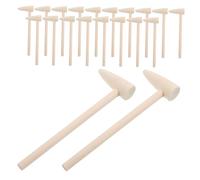 Toyvian 20 Pcs Mini Wooden Hammers for Small Natural Wood Mallets for Hammering Educational DIY Pounding to Enhance Fine Motor Skills and Encourage Sharing Group Play