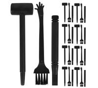 Toyvian 20 Sets Dinosaur Digging Tools Kit with Hammer Brush, Plastic Educational Exploration for Archaeological Digs at Home and Science Learning