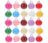 Toyvian 200pcs Colorful Candy-coated Craft Bells for Christmas DIY Decorations Mini Bell Pendants with Baking Paint for Holiday Ornaments Family Crafting and Festive Supplies