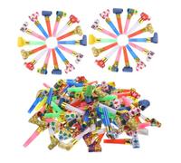 Toyvian 200pcs Colorful Party Blowers High Sound Whistles for Birthdays Celebrations and Fun Party Favors Attention Grabbing Noisemakers for All Ages