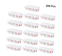 Toyvian 200PCS Mini Boat-Shaped Greaseproof Cupcake Liners Heat-Resistant Muffin Molds Food-Grade Paper Baking Cups for Weddings Birthdays Parties Strawberry Style