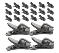 Toyvian 200pcs Rotatable Plastic Headphone Cable Clips Mic Clip Holder Small for Shirt Microphone Tie Accessories
