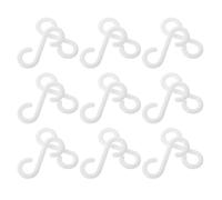 Toyvian 200pcs Small Plastic S Hooks, Plastic Hanging Hooks, S-shaped Utility Hangers, White, for Retail Display Strips and Supermarket Snack Bags, for Lightweight Daily Essentials