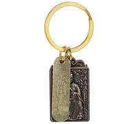 Toyvian 2024 Chinese Zodiac Taisui Keychain Pendant with General Li Cheng Brass Amulet, Single Ring Metal Keyring Decoration, Feng Shui Fortune Bag Hanging Accessory for Year of The Dragon