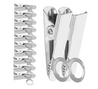 Toyvian 20pcs Adjustable Metal Microphone Clip Holders for Lavalier Lapel Microphones Secure Tie Clip for Podcasting Public Speaking Collar Replacement Use