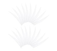 Toyvian 20pcs Arrow Fletches Pure Colour Real Turkey Plumage 5 Inch White Replaceable Light Weight Improves Accuracy Stabilises Arrow Flight for Archery Practice and Outdoor Shooting