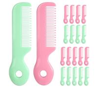 Toyvian 20pcs Baby Infant Combs, Nursery Newborn Infant Girl Boy Comb, Round Tip Bristles Grooming for Sensitive Scalp, Baby Grooming Supply
