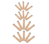 Toyvian 20pcs BBQ Fork Handle Replacement with Heat Protection and Nonstick Finish, Wooden and Iron Material, Suitable for Outdoor Gatherings and Family Dinners, Sturdy Grill Tool