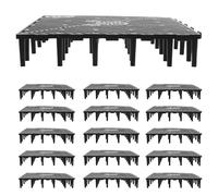 Toyvian 20pcs Black Plastic Bottom Filter Plate for Fish Tank Aquarium, Efficient Debris Collection and Long Term Use, Suitable for Freshwater Tank Filtration Accessories