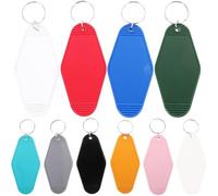 Toyvian 20pcs Black Plastic Key Chain Id Tags Lightweight and Easy to Use Key Label Tags for Classify Things and Left Luggage Travel Accessories Random Color