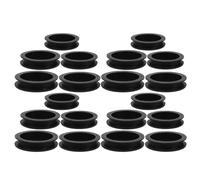 Toyvian 20pcs Black Silicone Round Plugs for Piggy Bank Bottom Stoppers, Assorted Sizes Replacement Silicone Hole Plugs for Coin Jar, Money Pot, and Saving Box Closure