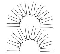 Toyvian 20pcs Black Stainless Steel Double Wire Pegboard Hooks | Thickened round Square Pegboard Hangers, Quick Install, Stronger Hold, Workshop and Kitchen Wall Use