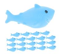 Toyvian 20pcs Cartoon Shark Bath for Soft Squeeze Animal Bath with Sound Educational Hand Eye Coordination Development Safe Flexible Material for Bathtime Fun