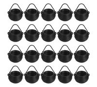 Toyvian 20pcs Cauldron Ornaments Tiny Halloween Kettles for Creative Decor for Camping Photo Props and Spooky Party Essentials