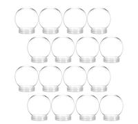 Toyvian 20pcs Clear Plastic Snow Globes for Crafts with Screw Off Caps Fillable Water Globes for DIY Christmas Decorations Winter Holiday Party Supplies Transparent Ornaments for Adults