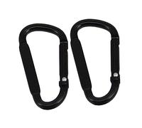 Toyvian 20pcs D Shaped Aluminum Alloy Safety Durable Quick Link Connectors for Hiking Camping and Outdoor Activities Easy to Use Key Chain Clips