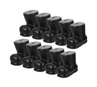 Toyvian 20pcs Doll House Accessories Christmas Decorations Shoes Miniature Decor Doll Mini Stuff Tiny Desktop Boots Christmas Santa Boots Black