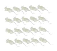 Toyvian 20Pcs Glow the Dark Fake Mouse Spooky Halloween Prank Props for Haunted House Eye Catching Scary Decorations for Parties and April Fool Day