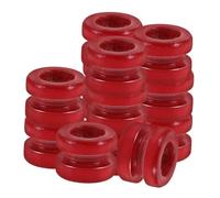 Toyvian 20pcs Guitar String Beads Accessories for Electric Bass and Acoustic Folk Guitar Metal Colored String Retainers in Red and Enhancement