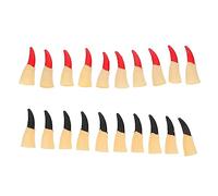 Toyvian 20Pcs Halloween Fake Finger Nail Props Red Black Glow Dark Spooky Costume Accessories for Witches Zombies Prank Party Decorations