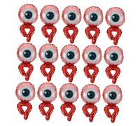 Toyvian 20pcs Halloween Foil Wristband Balloons for Party Decorations Inflatable Eyeball Design Interactive Wrist Wraps for Festival Themed Events and Holiday Celebrations