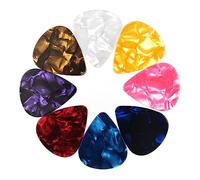 Toyvian 20pcs Heart-shaped Guitar Picks 0.71mm Thin Celluloid Plectrums for Ukulele Acoustic Electric Guitar Mixed Colors Light Picks Set Random Color