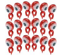 Toyvian 20pcs Inflatable Eyeball Wrist Balloons Unique Foil Party Decorations for Halloween Birthdays Festivals Interactive Wearable Balloons to Enhance Guest Engagement