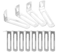 Toyvian 20pcs L Brackets Heavy Duty Iron Angle Brackets with Slotted Holes Portable for Wood for DIY Projects and Office Furniture Support