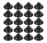 Toyvian 20pcs Large Black Aquarium Suction Cups for Fish Tank Air Pump Accessories, Sturdy Rubber Water Pump Holders for Aeration Tube Fixing and Oxygen Diffuser