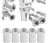 Toyvian 20pcs M6 6mm Drum Swivel Nuts Silver Tom Lug Drum Part Floor Accessory Replacement Hardware for Kit and Snare