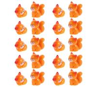 Toyvian 20pcs Mini Fox Figurines Resin Desktop Animal Ornaments Cute Tiny Cartoon Collectibles for Home Decor Micro Landscape Fairy Garden Accessories