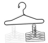 Toyvian 20pcs Mini Hanger Clothes Rack Hangers Mini House Accessory Letter Metal Doll